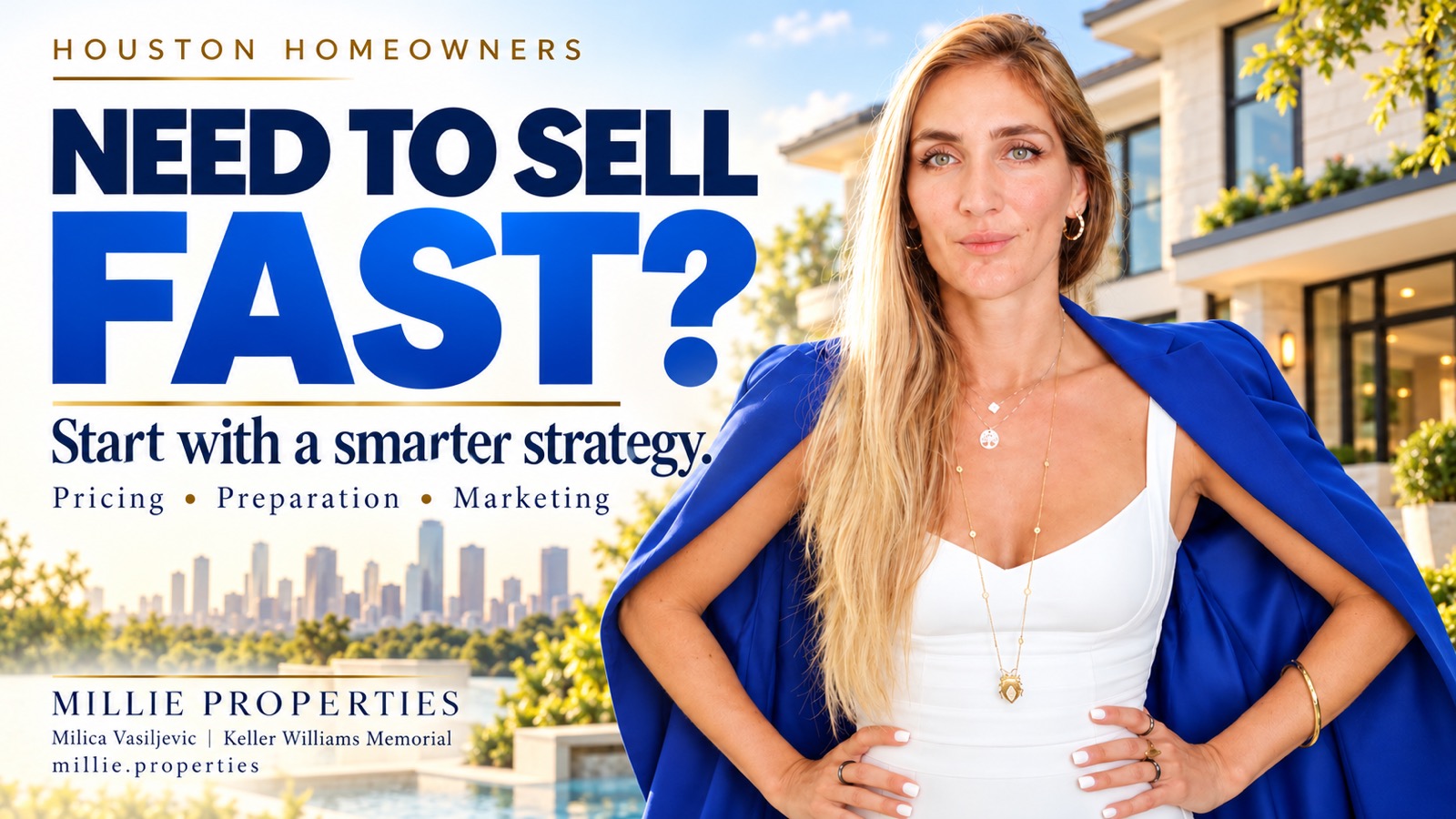 Milica Vasiljevic offering a smarter pricing, preparation, and marketing strategy for Houston home sellers